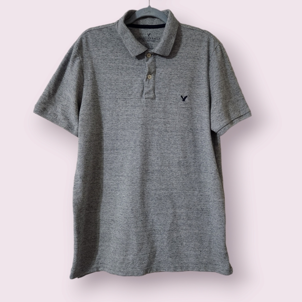 American Eagle Polo Style Shirt Mens Size XLT Collared Neck Classic Men Fashion